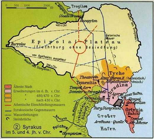 Belagerung von Syrakus durch Athen und seine Bundesgenossen 415 bis 413.